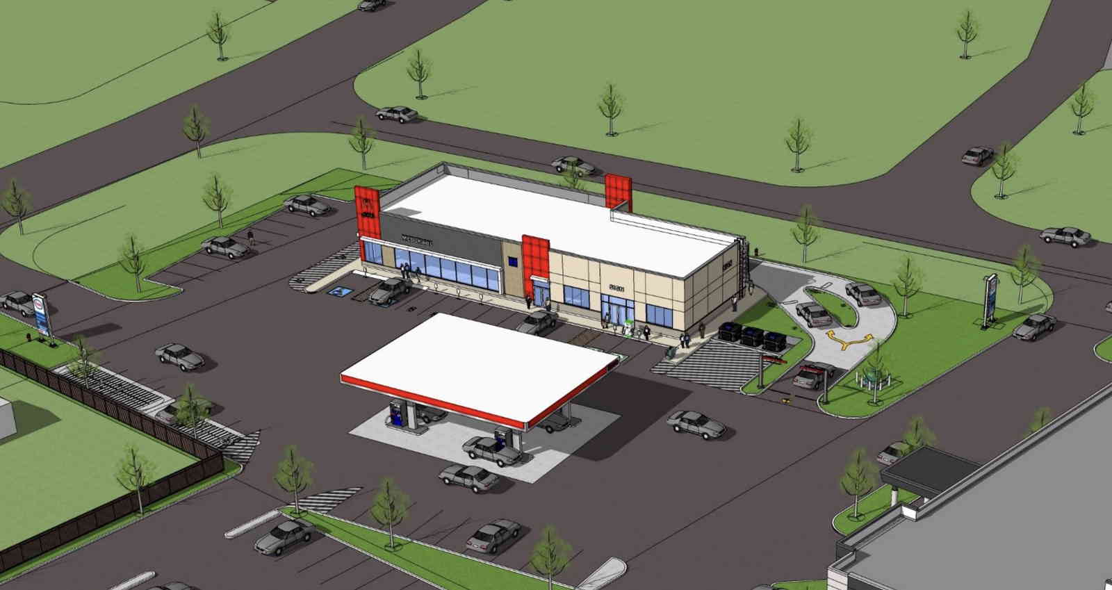 McDonalds & Shell Gas Station
